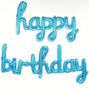 Blue Happy Birthday Balloon Set